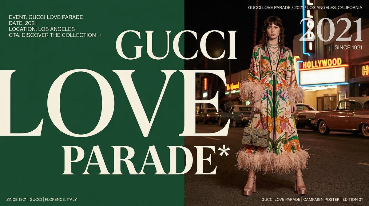 Gucci Love Parade 时尚海报